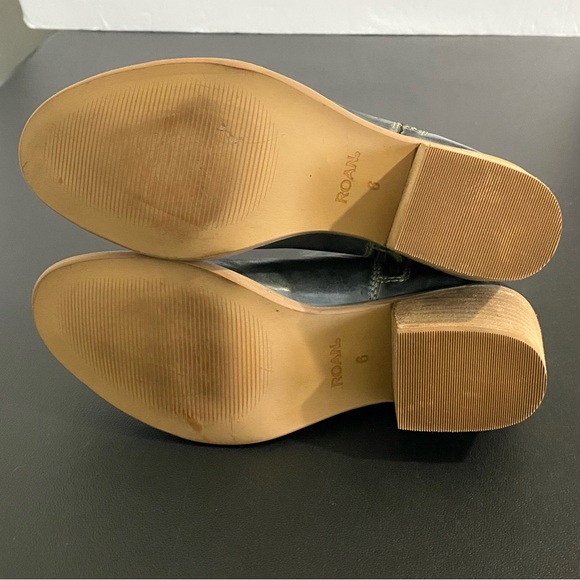 Bed Stu Roan Liz Leather Ankle Chelsea Boots Size 6 Black Epica Wash - Picture 12 of 14